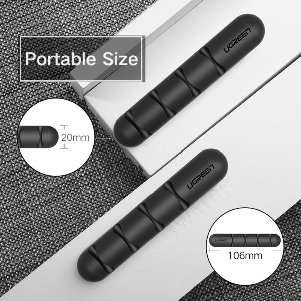 2 Pcs Flexible Silicone Cable Organizer